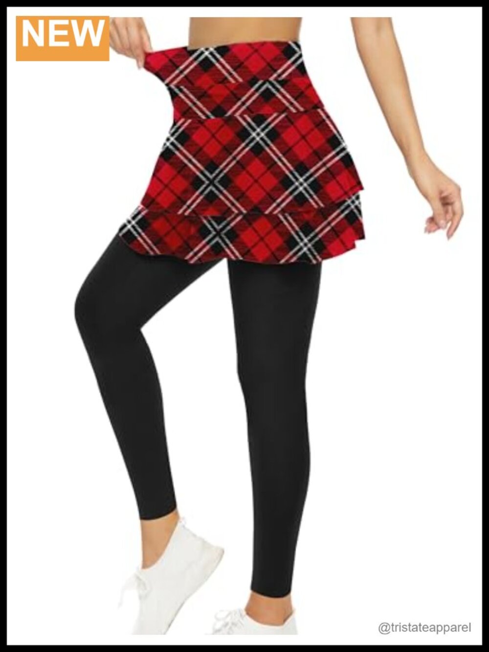 Tennis Skirted Leggings Golf Skort Pleated with Pockets Full Length